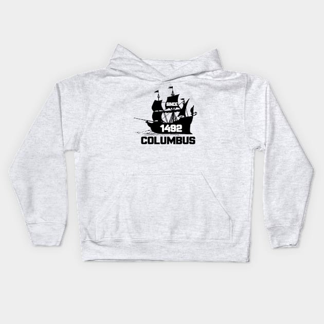 Columbus Day Vintage Gift Kids Hoodie by UranusArts